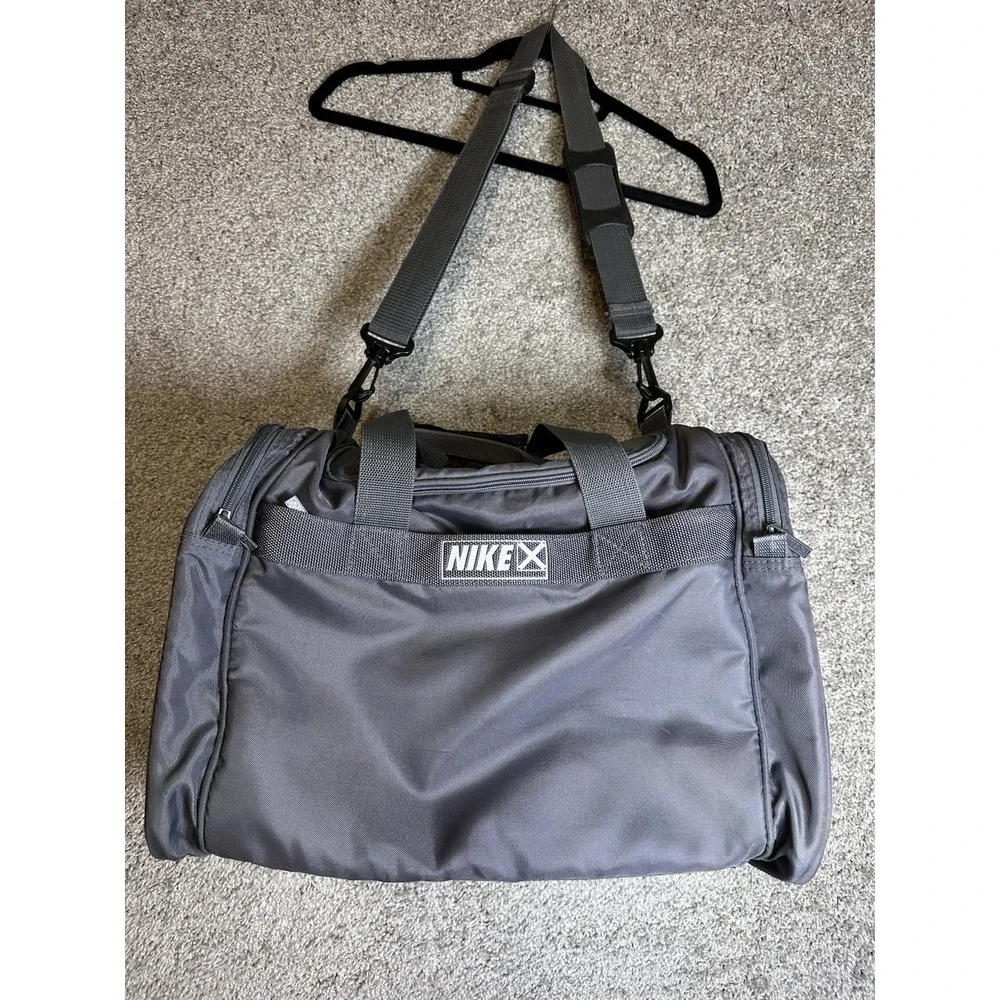 Vintage 80s 90s Nike X Sports Ball Equipment Duffel Bag Gray Basketball 18